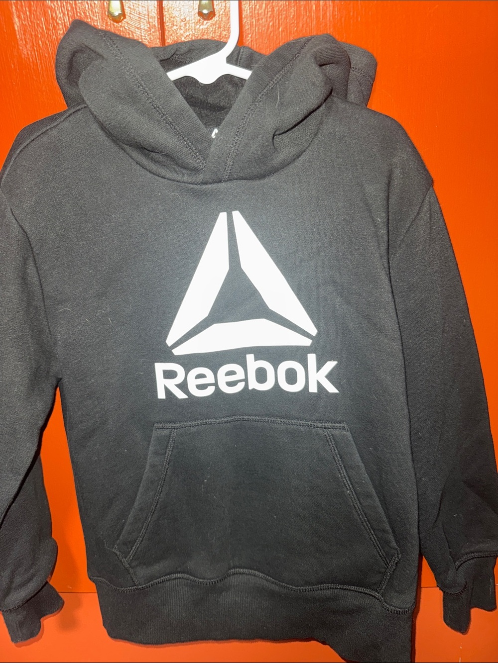 Reebok Black Hoodie with White Logo
